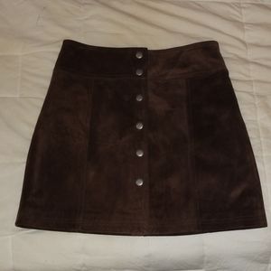 GAP Brown Suede Miniskirt